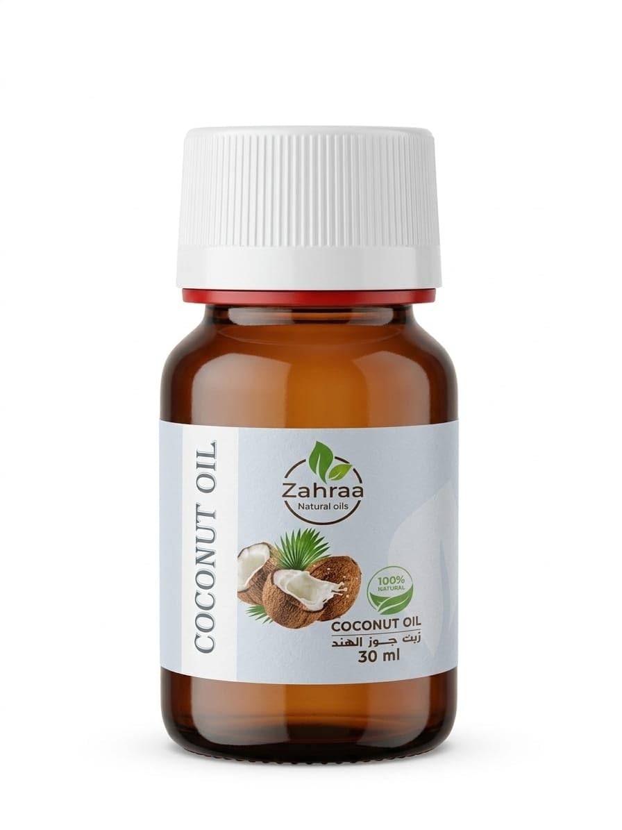 ZAHRAA Natural Oils – 100% Pure Edible Coconut Oil 30ml – Cold Pressed