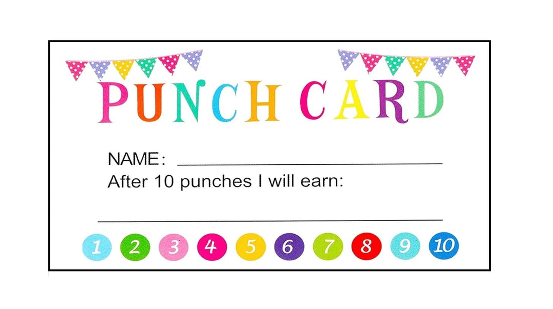 24 Punch Cards Homework Student Awards Loyalty Cards, Incentive Loyalty Reward Card Classroom Business Kids Behavior Students Teacher (24 Cards)