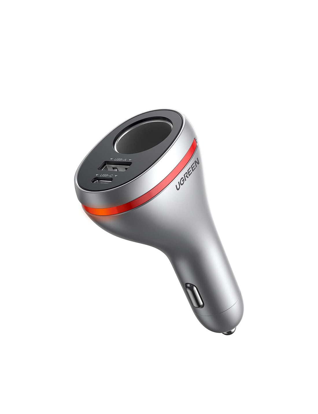 UGREEN Dual USB Car Charger Cigarette Power Adapter, USB PD 20W & QC 18W Fast Charging Car 12V/24V Output 84W with Cigarette Lighter Sockets Compatible for iPhone 13 Pro,iPad Pro,iPad mini,MacBook,GPS
