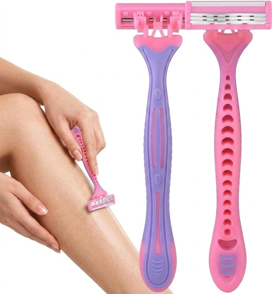 Women Razors for Shaving Set, 4Pcs Manual Women's Razor Set Hair Removal Razor,Portable Body Hair Shaver with Travel Case-