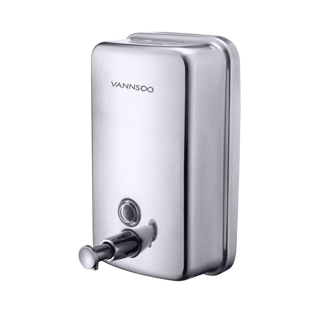 Commercial Soap Dispenser Wall Mount Stainless Steel Manual Liquid Pump Rust-Proof Leak Free for Bathroom (34 fl.oz./1000ml)