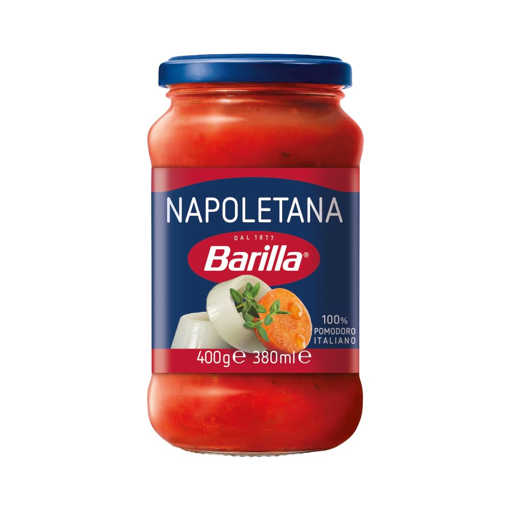 Barilla Pasta Sauce - Napoletana 400 gm, Non - GMO Project Verified, Vegan, Gluten free, No added Colour or Presevatives