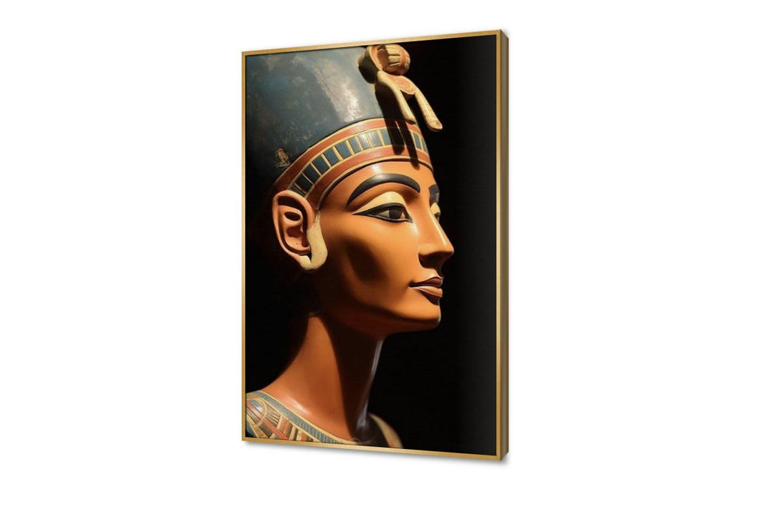 Sphere Art SAL2-M Egyptian Queen Wall Tableau 40 * 60 cm (Print on Canvas - Modern Tableau + Golden Special Frame)