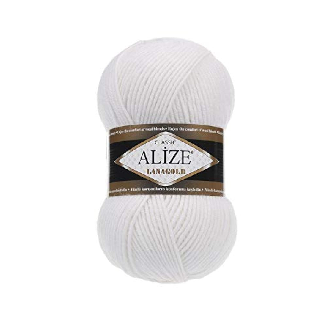 Aliza LANAGOLD Color No. 55 White - Crochet and Knitting Yarn