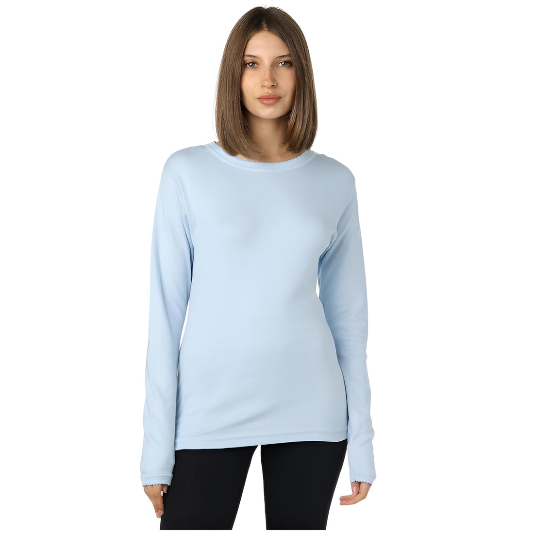 Dahab Women Cotton Long Sleeves Round Neck Base Layer Top (pack of 1)