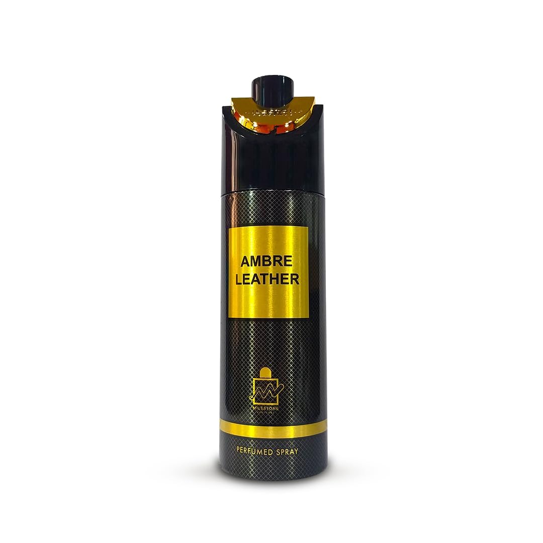 Milestone perfumes Ambre Leather Body Spray For Men 200ml