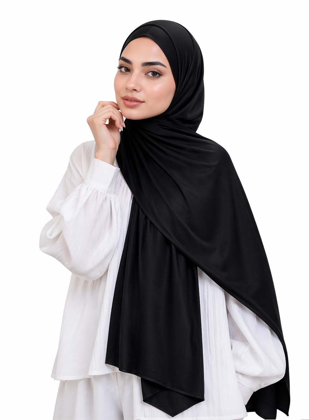 Cotton Gel Scarf for Women, 100% Pure Cotton, Seamless, Adjustable Drawstring Bandana, Solid Colours, Soft Head Cover