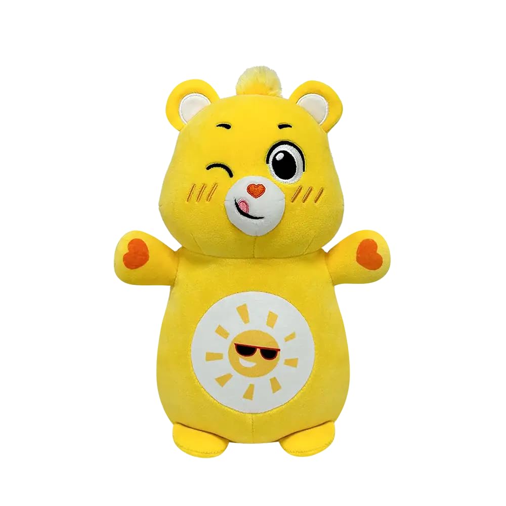 Jazwares - Squishmallows - HugMees Cartoon Animation: Care Bears - Funshine Bear (6 Inch) (SQCB00090)