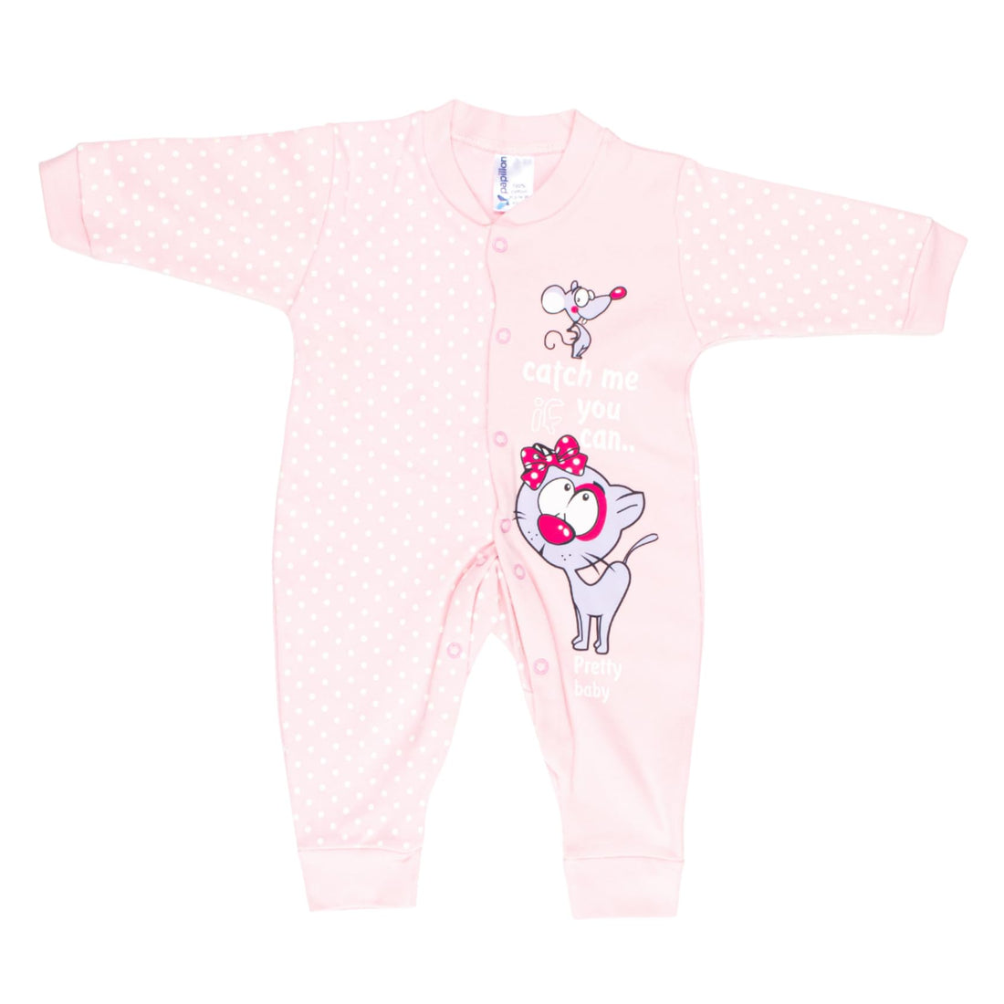 Papillon Girls Cotton Long Sleeves Bodysuit Printed Catch Me Baby & Toddler Sleepers (pack of 1)