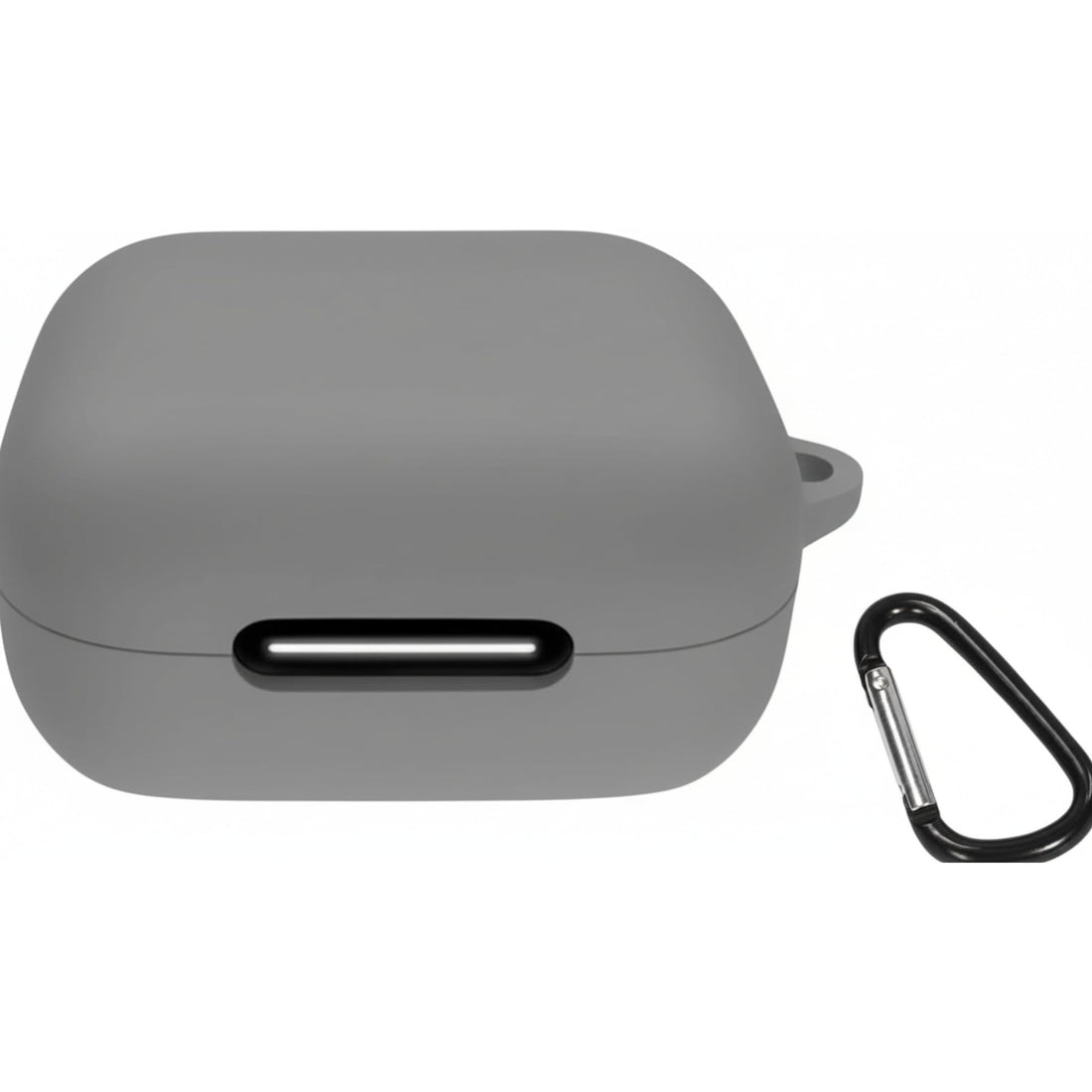Generic Case Cover Silicone R50i Case Dust Proof Cover Earphone With Keychain for AirPods Compatible with Anker AirPods (Gray)