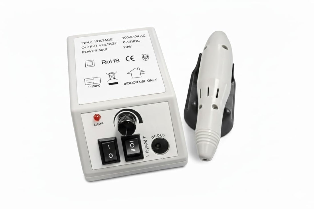 20W Professional Electric Nail Drill Machine, 20,000 RPM Light Type Nail Art File for Salon & Home Use, Fast Glazing, Shaping, Polishing, Acrylic & Gel Nails