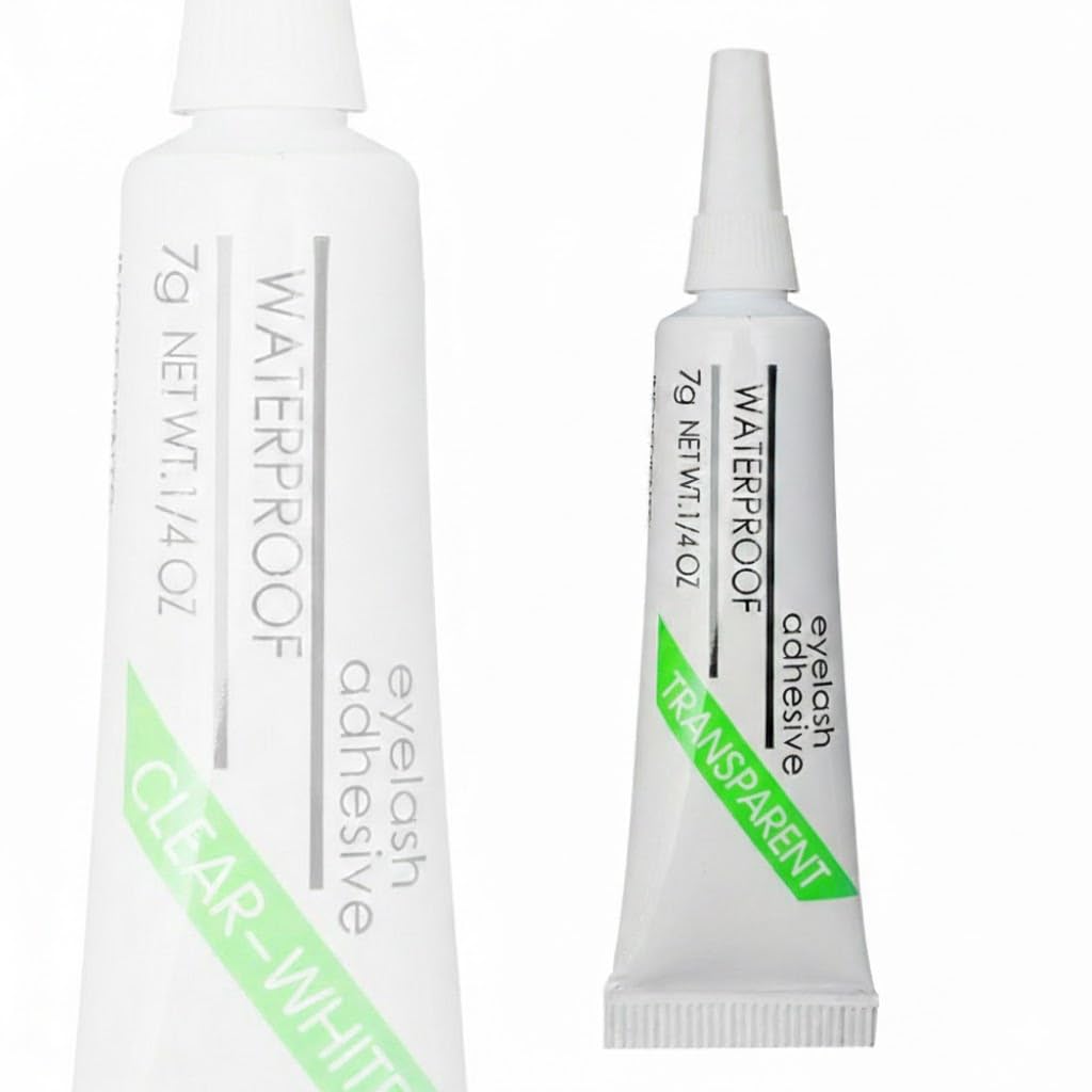 individual Lash Glue, CLEAR Eyelash Clusters Bond Latex Free Waterproof Eyelash Glue Lash Adhesive Express Drying Strong Bonding Long Lasting No Irritaiton, 7ML -TRASPARENT