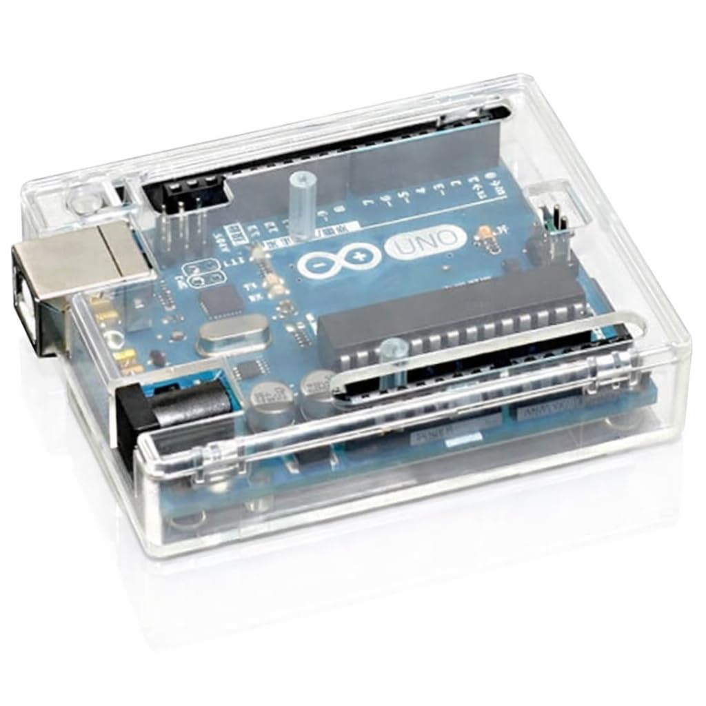 Transparent Acrylic Shell Case for Arduino UNO R3, Clear Protective Enclosure, 75x60x16.8mm