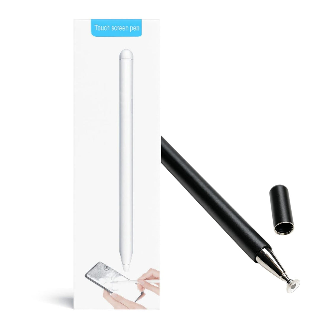 Universal Stylus Pen for touch screens, Passive Stylus pen Compatible with iOS and Android devices, iPad iPhone laptop Samsung phones and tablets, for Drawing and Handwriting (BLACK)