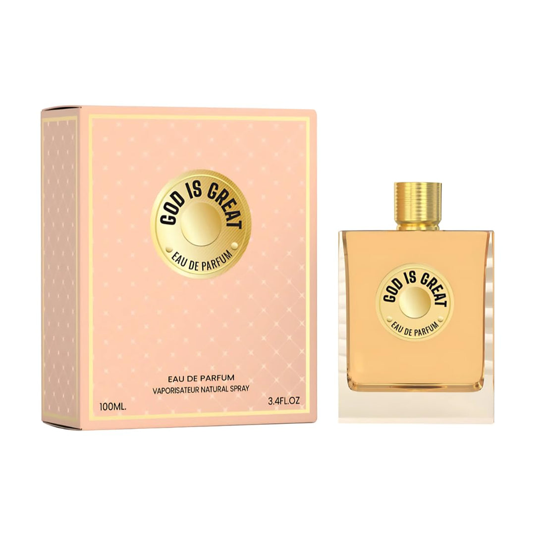 Milestone God Is Great Perfume for Women, 100ml, Floral Frutal Gourmand with Nectarine, Bergamot, Orchid, Violet, Rose Petals, Praline, Vanilla and Cashmere Wood