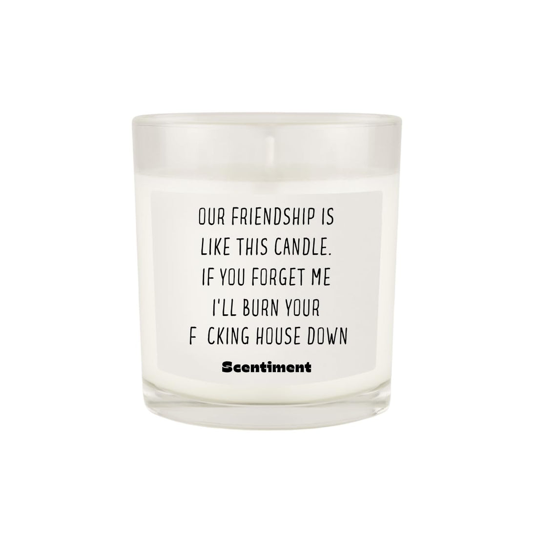 Scentiment Friendship Oath Candle – Funny Best Friend Gift for Her | Peony, Strawberry & Pomegranate Scent | Soy Coconut Beeswax Blend | Hand-Poured | Sarcastic Friendship Birthday Gift Candle