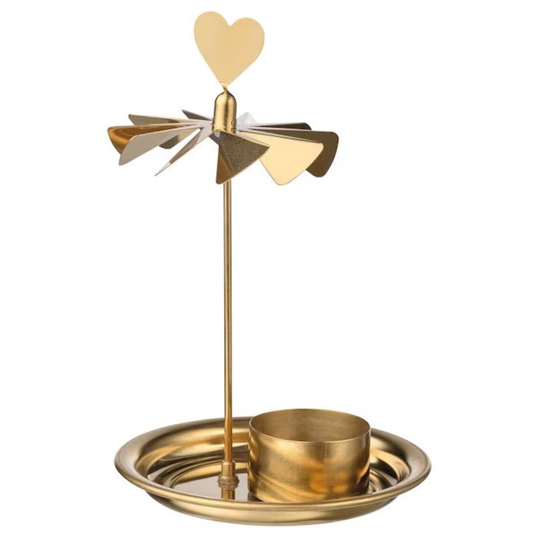 Digital Shoppy VINTERFINT Tealight Holder, Gold, 17 cm (7 ")