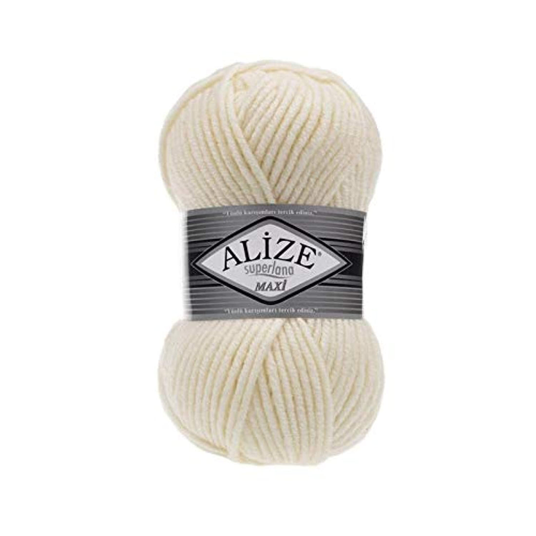 Alize SUPERLANA MAXI 1 Cream - Crochet and Knitting Yarn