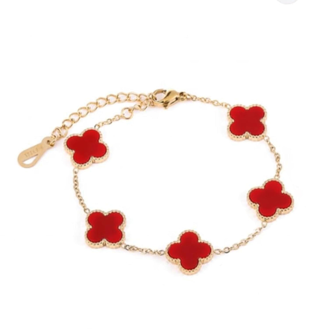 Gold Plated Four Leaf Clover Leaf Bracelet