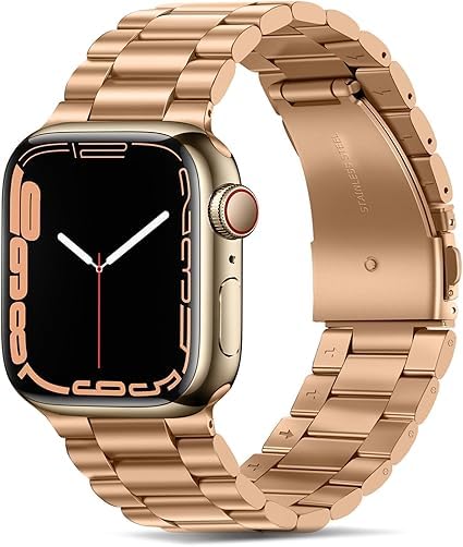 V VOLT Metal Band Compatible with Apple Watch Band 42/44/45/49 Ultra Series SE 6/5/4/3/2/1 Stainless Steel Strap for iWatch