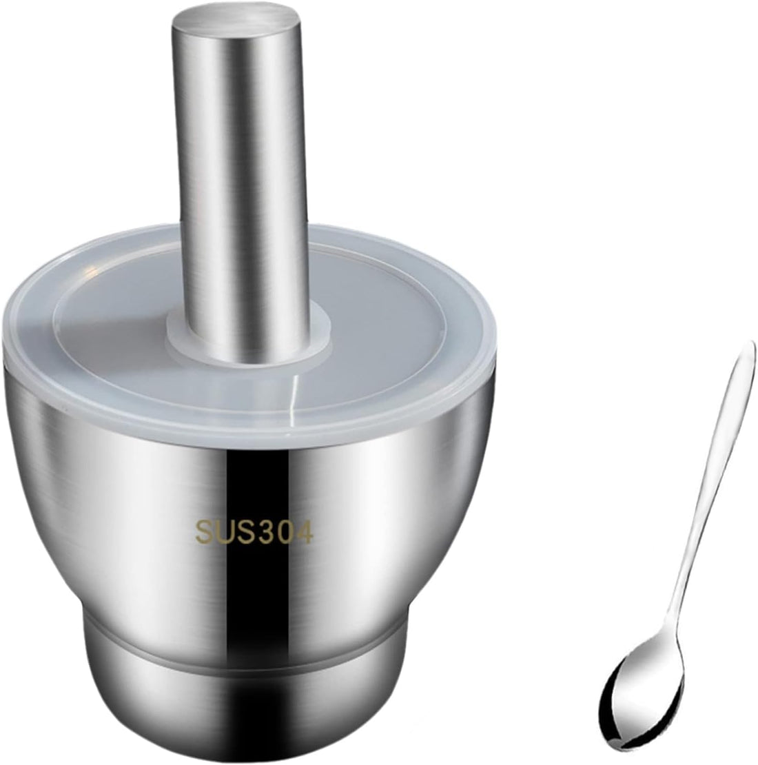 Next store Premium Stainless Steel Multipurpose Mortar and Pestle Set with Airtight Lid, Hand Grinder for Herbs and Spices
