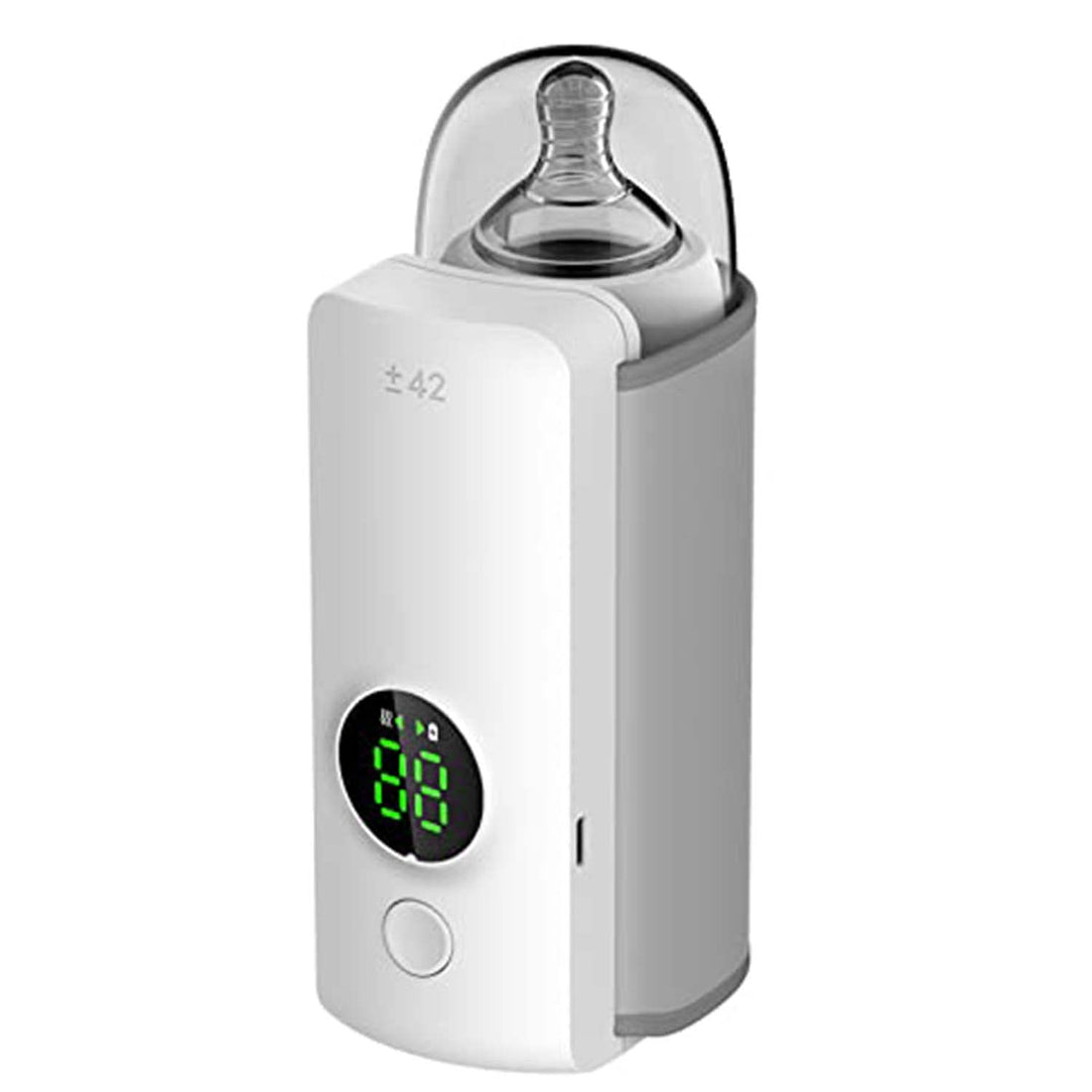 Baby Bottle Warmer with LCD Display, Portable Rechargeable Wireless Water Bottle Warmer for Formula Milk, Bottle Warmer On The Go, Fast and Accurate Heating of Baby Bottle Warmer for Car and Travel