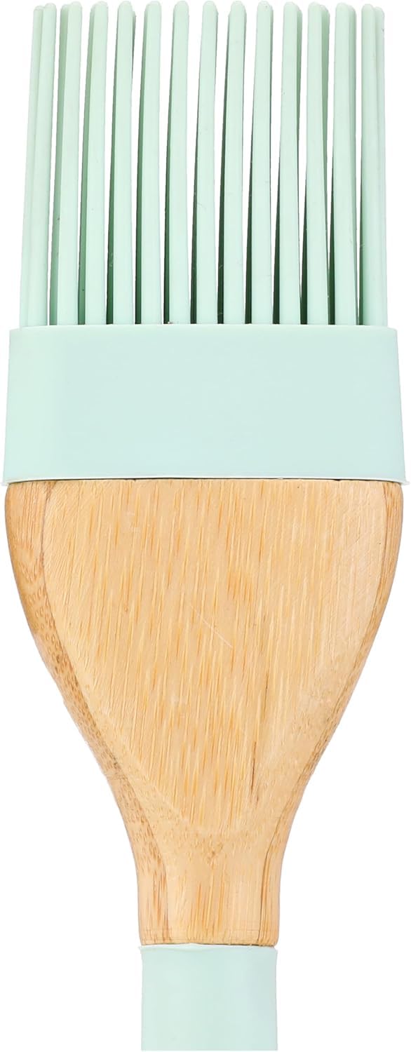 Wooden Handle Silicone Baking Brush Heat Resistant Pastry Basting Brush for Cooking BBQ Grill Oil Butter Sauce Spreader Kitchen Baking Tool Durable Easy Wash