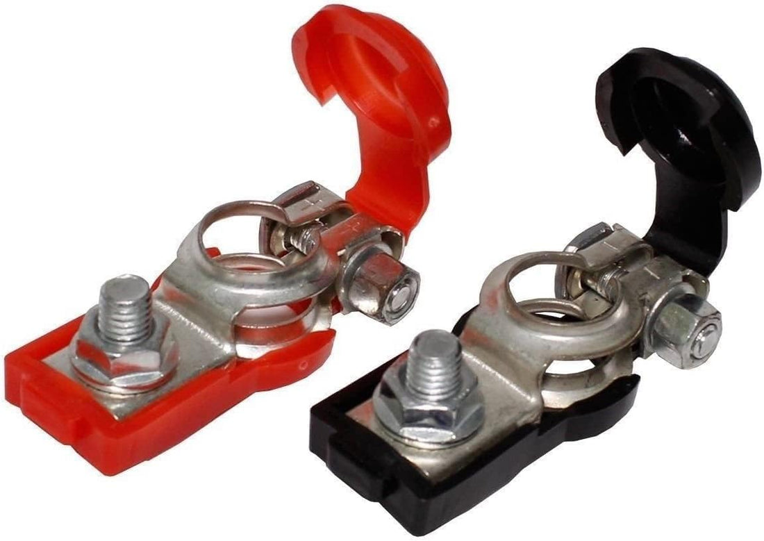 Rana Store Adjustable Clamps for Diesel Cars, Trucks, Buses, Ships, Boats, Caravans with Plastic Cover and Battery Lifter Upgrade Amp (Set of 2)