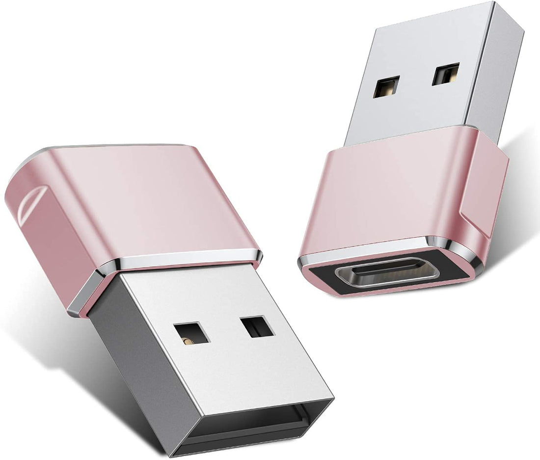 Keendex KX 2555 Small USB 2.0 Male To Type-c 3.0 Female Adapter/OTG - Pink