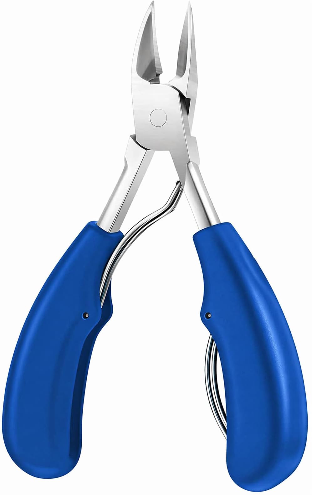 Professional Nail Clippers for Thick and Ingrown Toenails, Heavy Duty Stainless Steel Toenail Cutter with Sharp Precision Blades, Non Slip Rubber Grip, Durable Nail Trimmer for Men and Women (Blue)