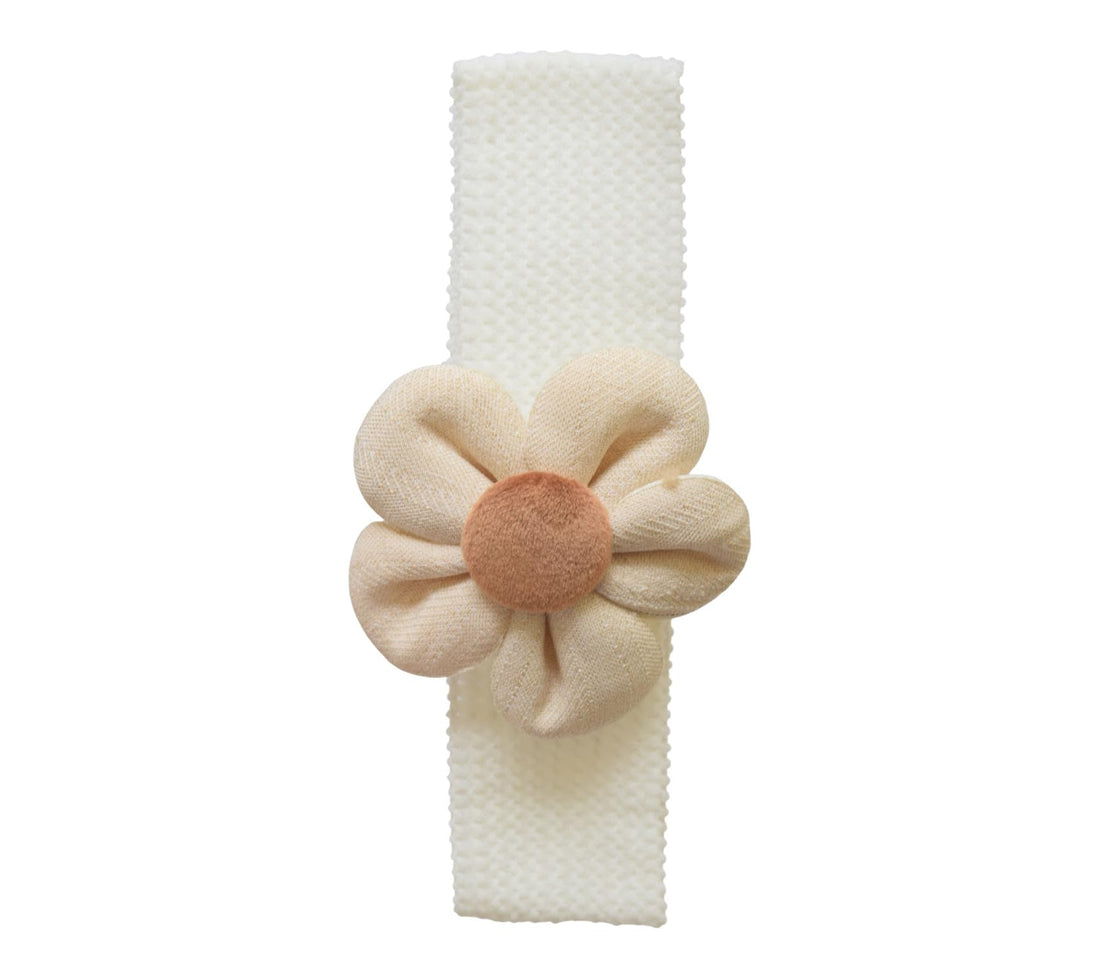 Daphne Girls' Rose Hairband - White Beige