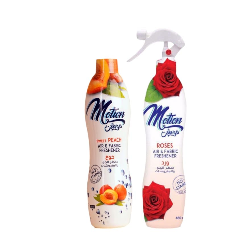 Motion Air Freshener (rose Spray +sweet peach berries Spare) 400 ml Special Offer