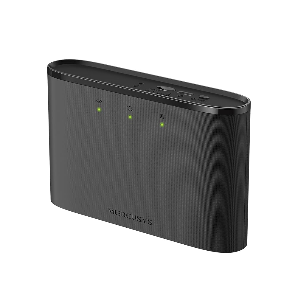 Mercusys 4G Dongle Cat4 LTE Travel Mobile Mi-Fi Hotspot, Connects up to 10 Devices, Compatible with Most Networks, Rechargeable Battery with up to 10 Hours Life, Easy Management