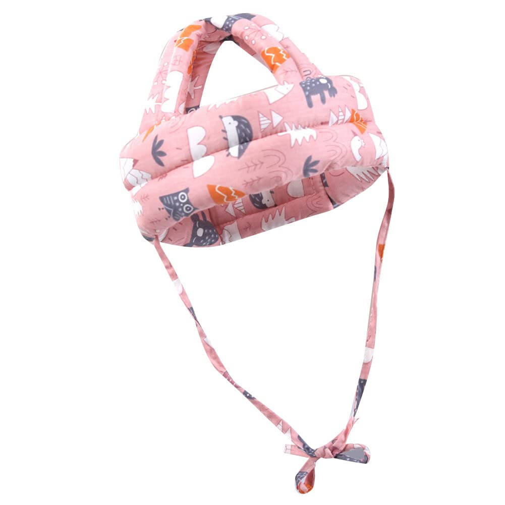 Baby Safety Helmet Head Protection Headgear Cotton Breathable Headguard Adjustable Protective Cap Baby Infant Toddler No Bumps Safety Helmet Baby Head Protector for Walking Crawling