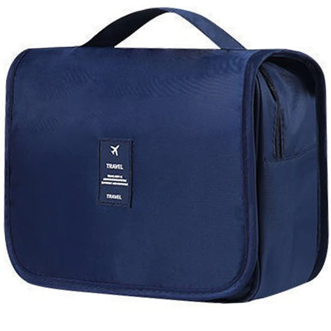Travel Hanging Toiletry Wash Bag, Veyarien Folding Waterproof Makeup Cosmetic Bags Organizer for Women Ladies Girls, Navy Blue, Stylish, Classical