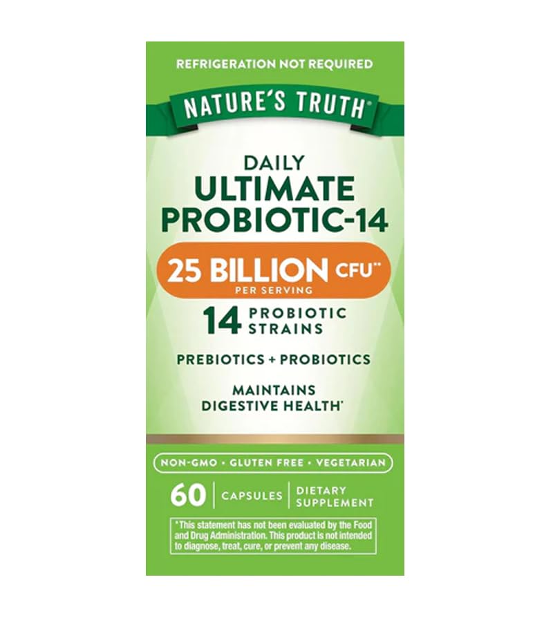 Probiotics 14 – 25 Billion CFU – Daily Digestive & Immune Support – 60 Capsules