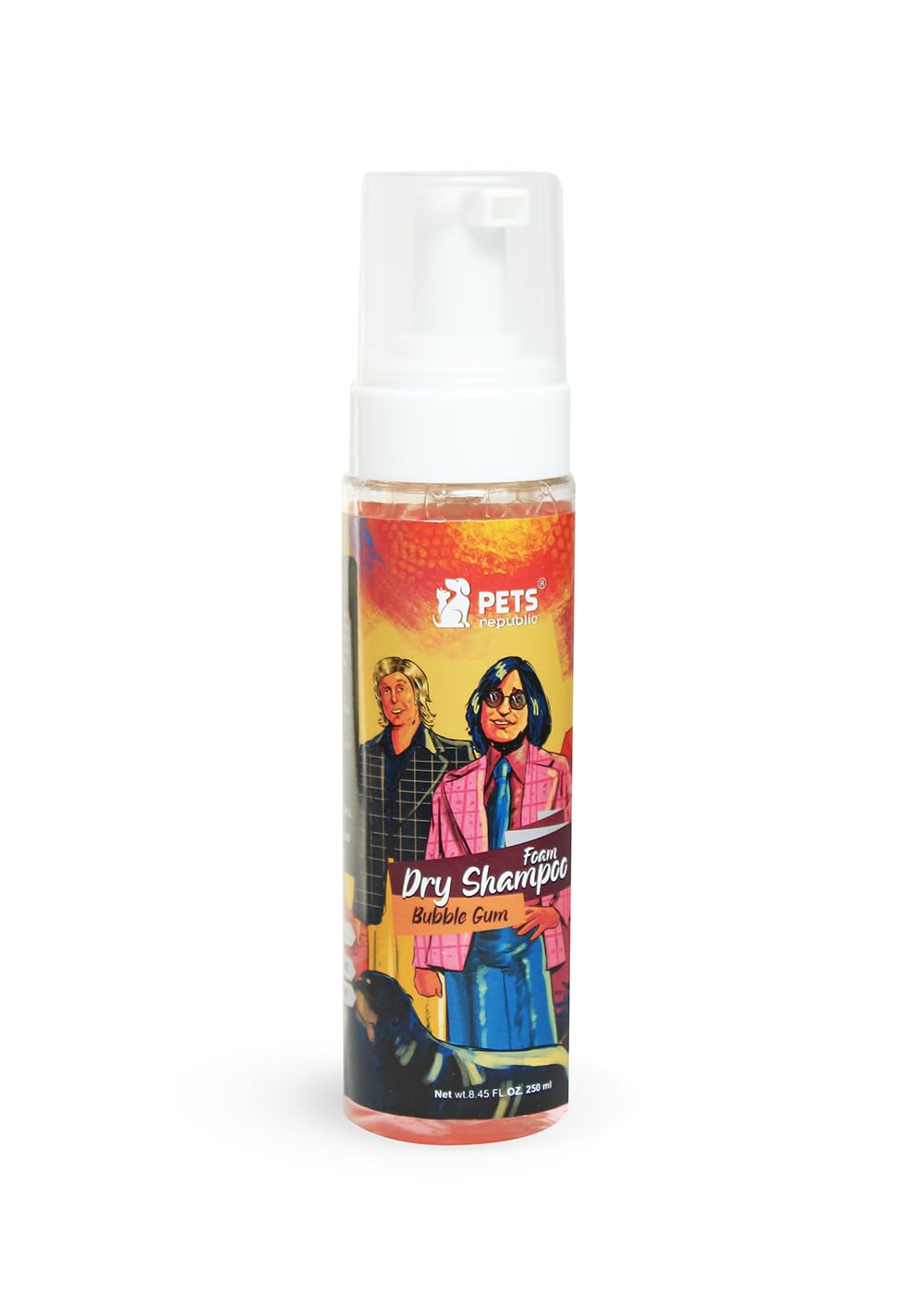 PETS Republic Foam Dry Shampoo, Bubble Gum Scent, 250 ml