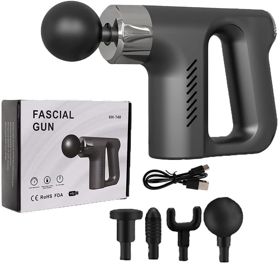 KH-740 Hand Held Massage Gun - Facial Gun – Relaxation Massage Gun - Percussion Vibration Mini Muscle Relaxation Massage Gun