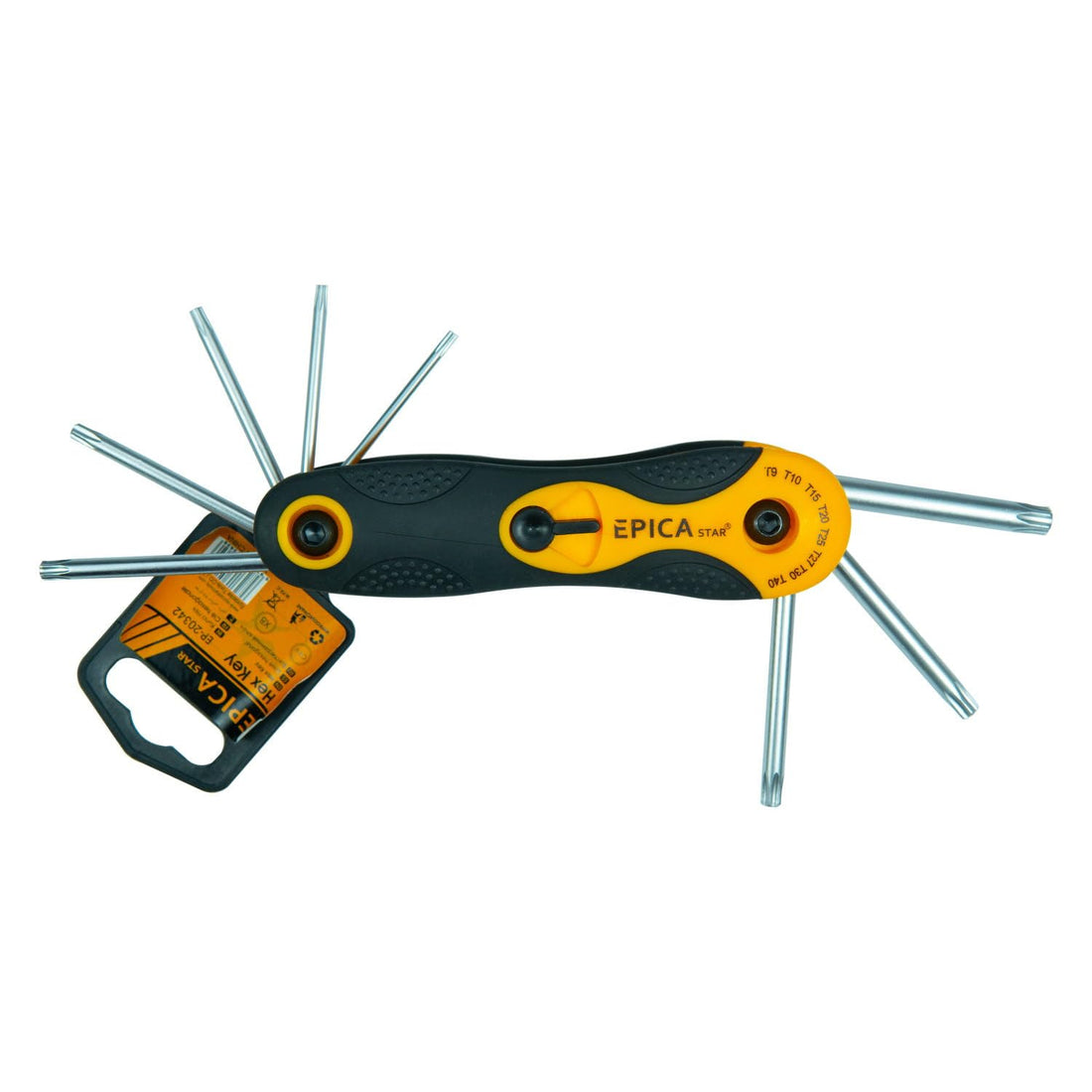 EPICA - 8Pcs Star Hex Key Set in foldable handle, EP-20276