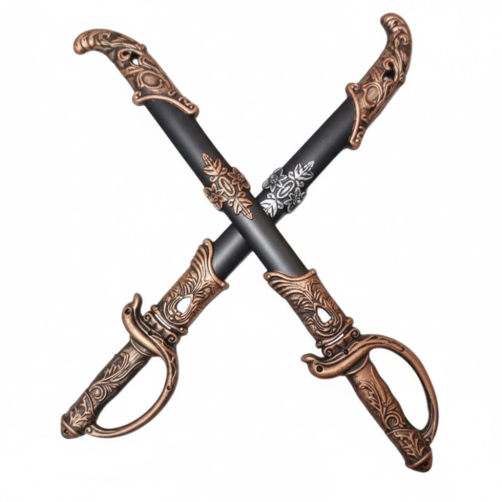 Plastic Sword for Boys, Sword and Weapons for Pretend Games and Simulation Toys Cultivate Children's Imagination (Copper-Brown)
