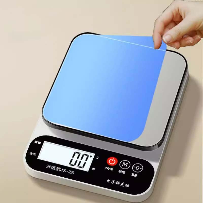 Digital Food Scale Multifunction Kitchen Electronic High Accuracy Scale with Large LCD Display Stainless Steel Surface Ultra Thin Weighing 0.1g to 10kg/0.1kg Silver (F1 10G TO 10KG)