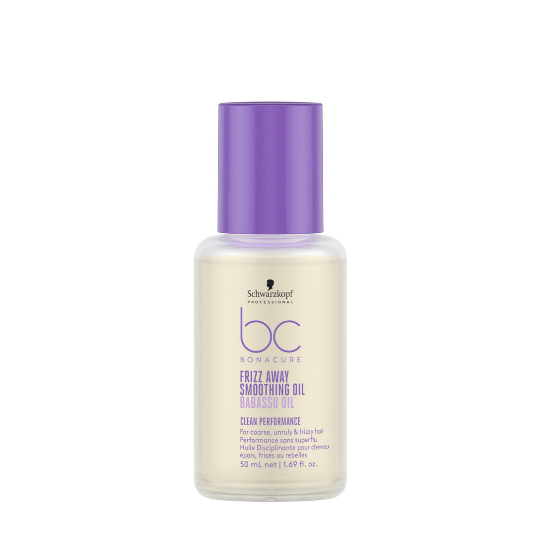 Schwarzkopf Professional Bonacure Frizz Away Smoothing Oil For Coarse Unruly Frizzy Hair Vegan Care Complex Babassu Oil Anti Frizz Effect Heat Protection Detangling Smoothing 50 ml