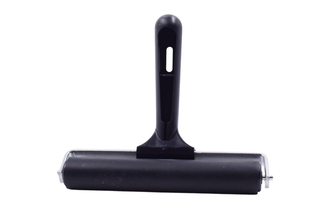 Printing Ink Rubber Brayer Roller, 15 Cm - Black