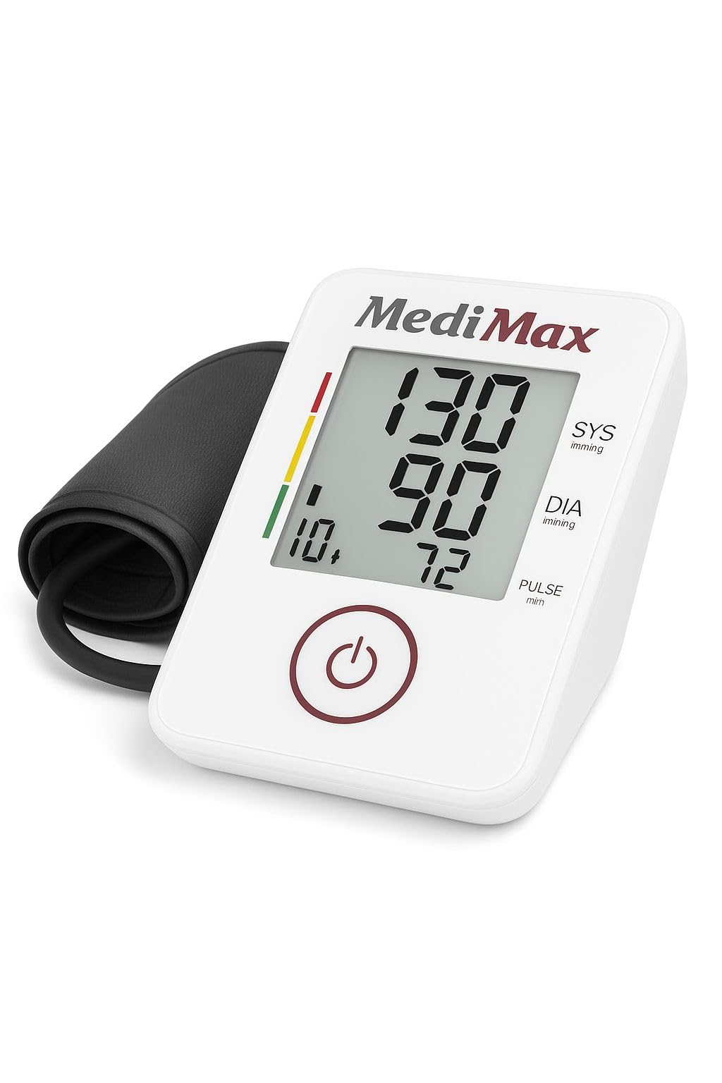 Electronic Blood Pressure Monitor – Large LCD Display, 90 Readings Memory, Irregular Heart Rate Detection, Hypertension Indicator, Easy to Use with One Touch