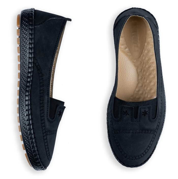 Florence 9614 Women's Casual Hand Made Flat Leather Shoes