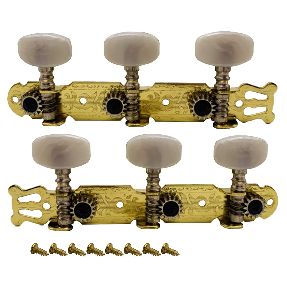 2 Pcs Classical Guitar Tuners Guitar Tuning Pegs Keys Acoustic Guitar Machine Heads Tuners for Classical Acoustic Guitar