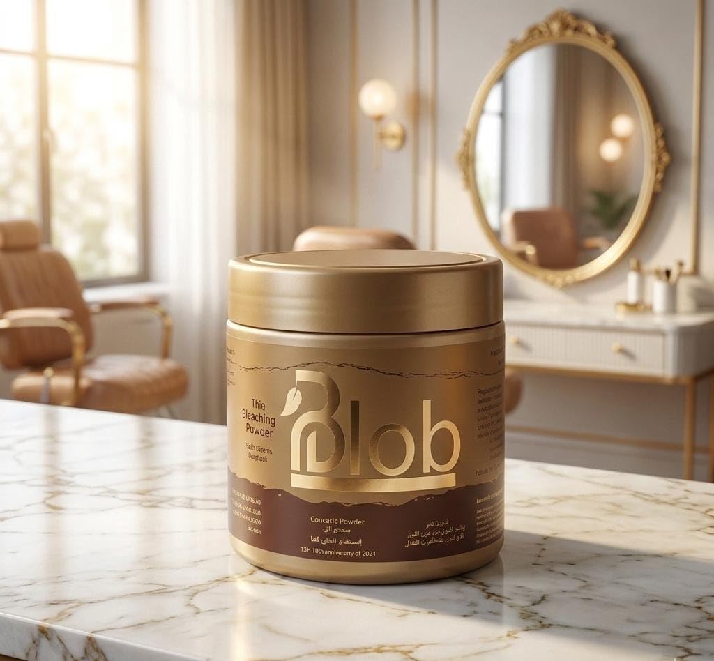 Professional Hair Bleaching Powder for Face, Body, Hair, Brightening Up to 7 Shades, Highlights and Full Bleaching, 1:2 Mixing Ratio with Oxygen (Blue Blob Powder 200g)