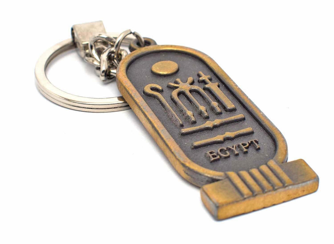 immatgar pharaonic cartridge keychain keyring Egyptian souvenirs gifts from egypt (Burnt Yellow)