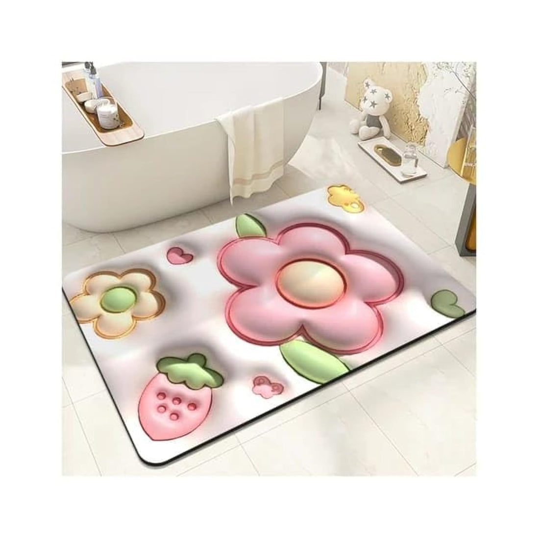 Super Absorbent Bath Mat Quick Drying, Bathroom Rug, Non-slip Entrance Doormat, Nappa Skin Floor Mats, Toilet Carpet, Home Decor (47)
