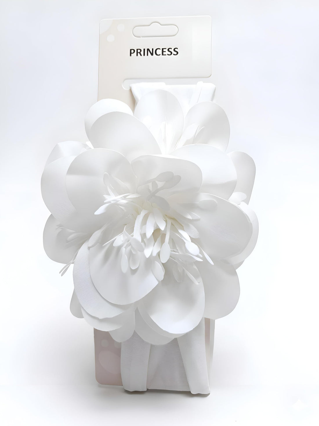 Turban Style - Unique wrapped flower head cover for baby girl infant toddler princess trendy modern look cultural traditional fusion design (white)
